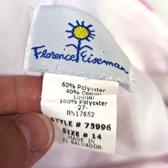 Florence Eiseman Dress Girls Sz 14 Pink Sheer Floral Sundress Boutique Strappy - Picture 8 of 8